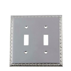 Chrome-Set 3 new wall plates-metal heavy quality